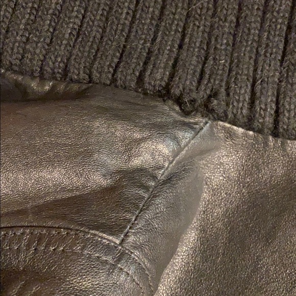 100% leather bomber jacket BlendShe size small - Picture 2 of 2